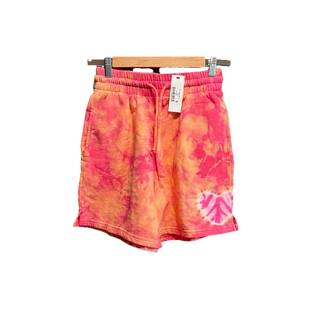 Frankies Bikinis Coral Women's Activewear Burl Sweat‎ Shorts Size Small